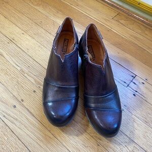 Pikolinos 36 Heeled Bootie Ankle Boots Rich Burgundy